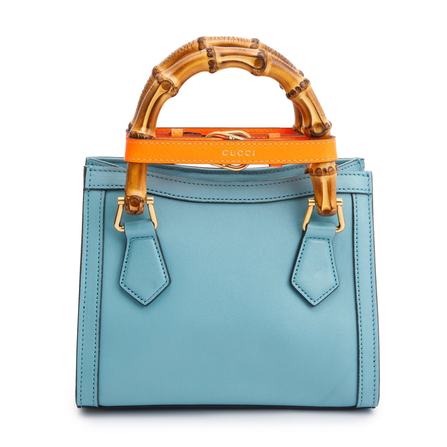 Gucci Blue Calfskin Leather Diana Mini Tote Bag
