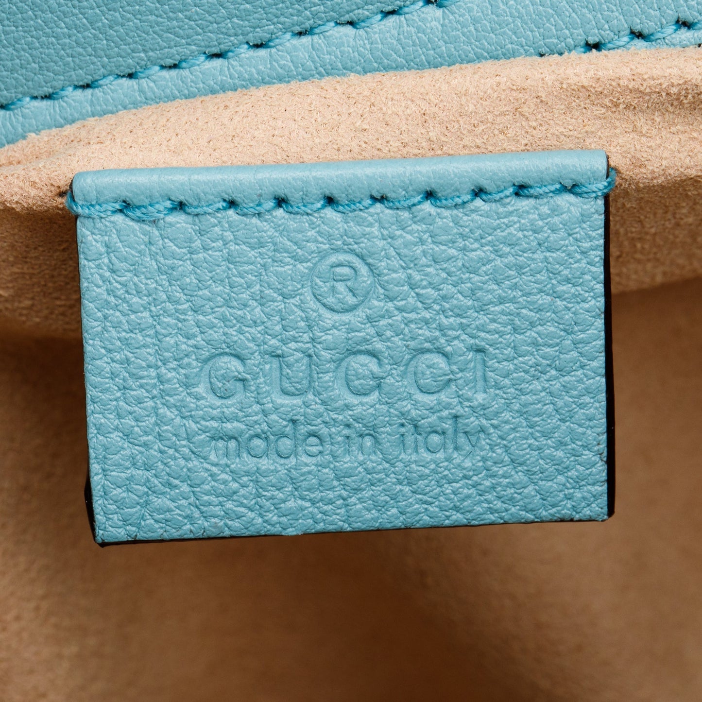 Gucci Blue Calfskin Leather Diana Mini Tote Bag