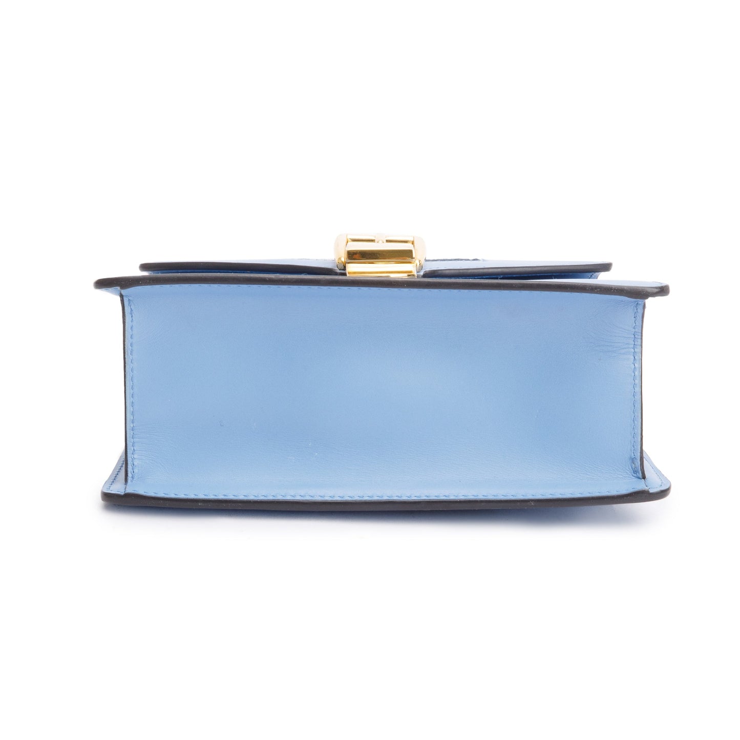 Gucci Blue Calfskin Leather Mini Sylvie Handle Bag