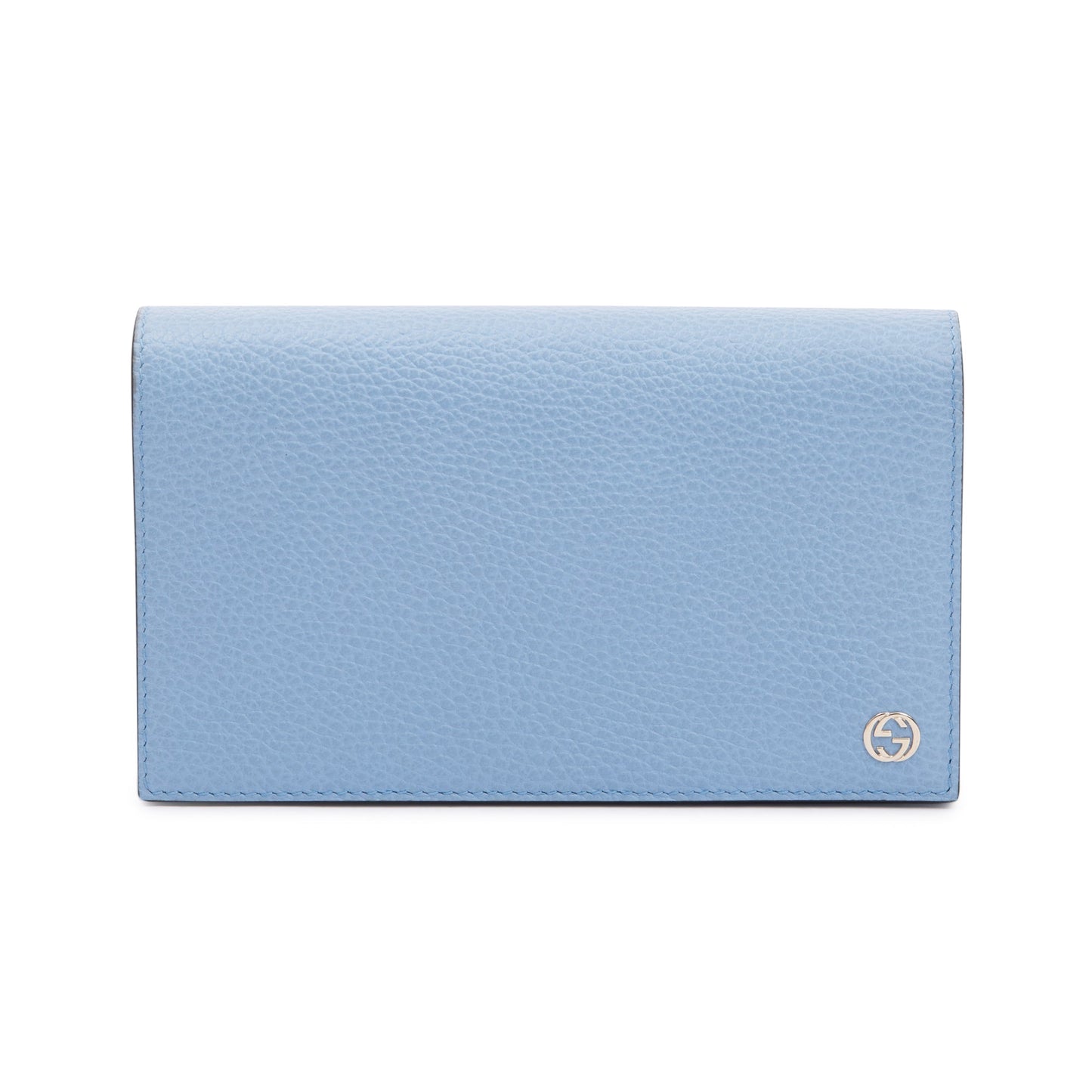 Gucci Blue Dollar Calfskin Leather Medium Betty Chain Wallet
