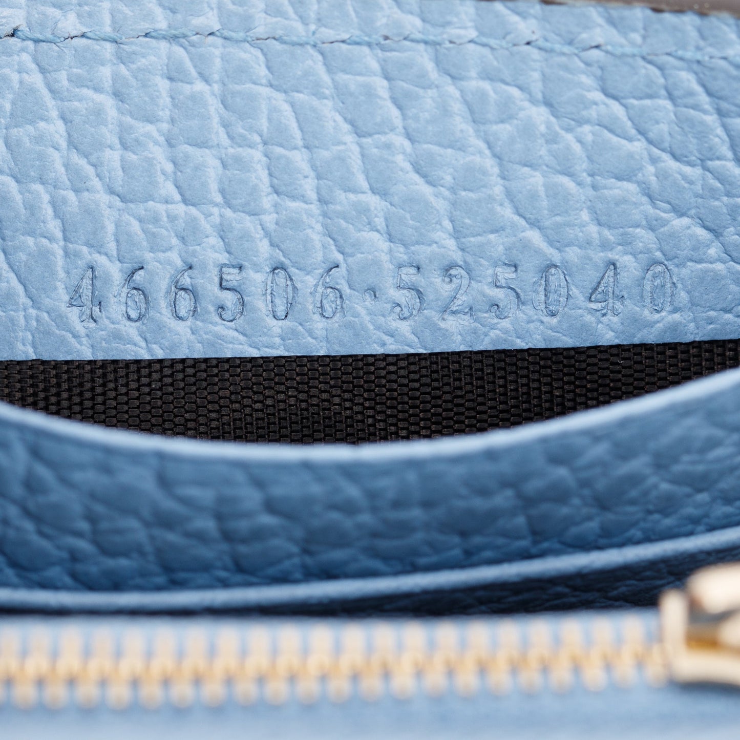 Gucci Blue Dollar Calfskin Leather Medium Betty Chain Wallet