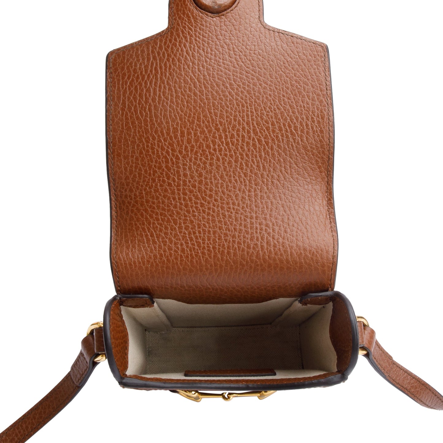 Gucci Blue GG Denim Brown Leather Trim Mini Horsebit 1955 Crossbody Bag