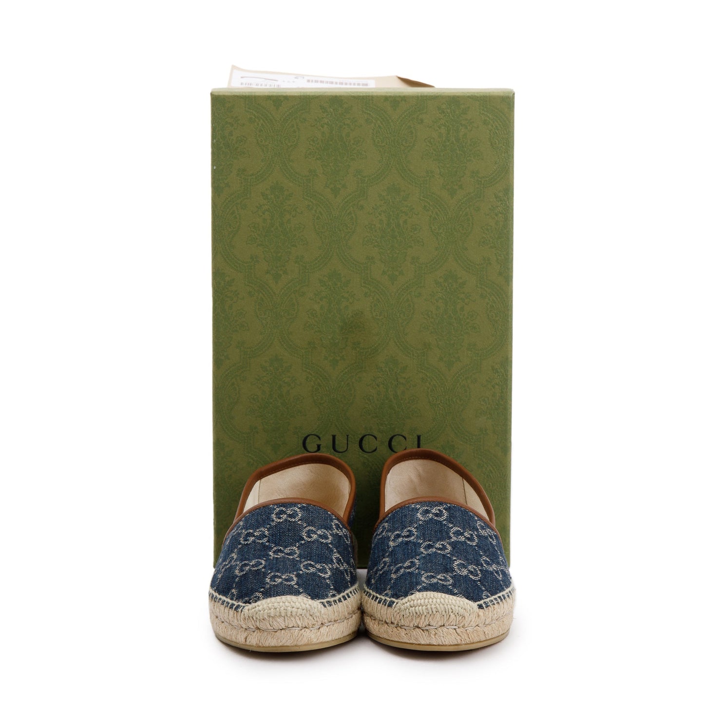Gucci Blue GG Denim Espadrille, Size 37.5