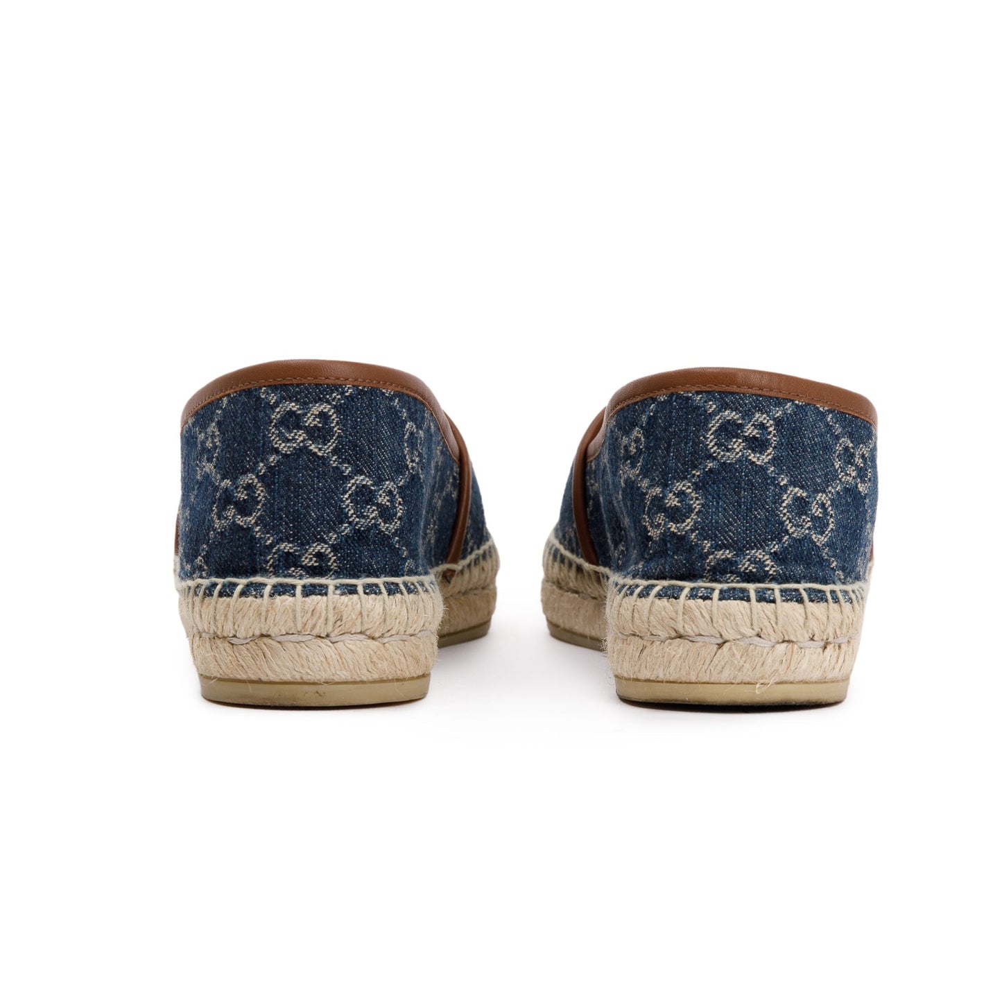 Gucci Blue GG Denim Espadrille, Size 37.5