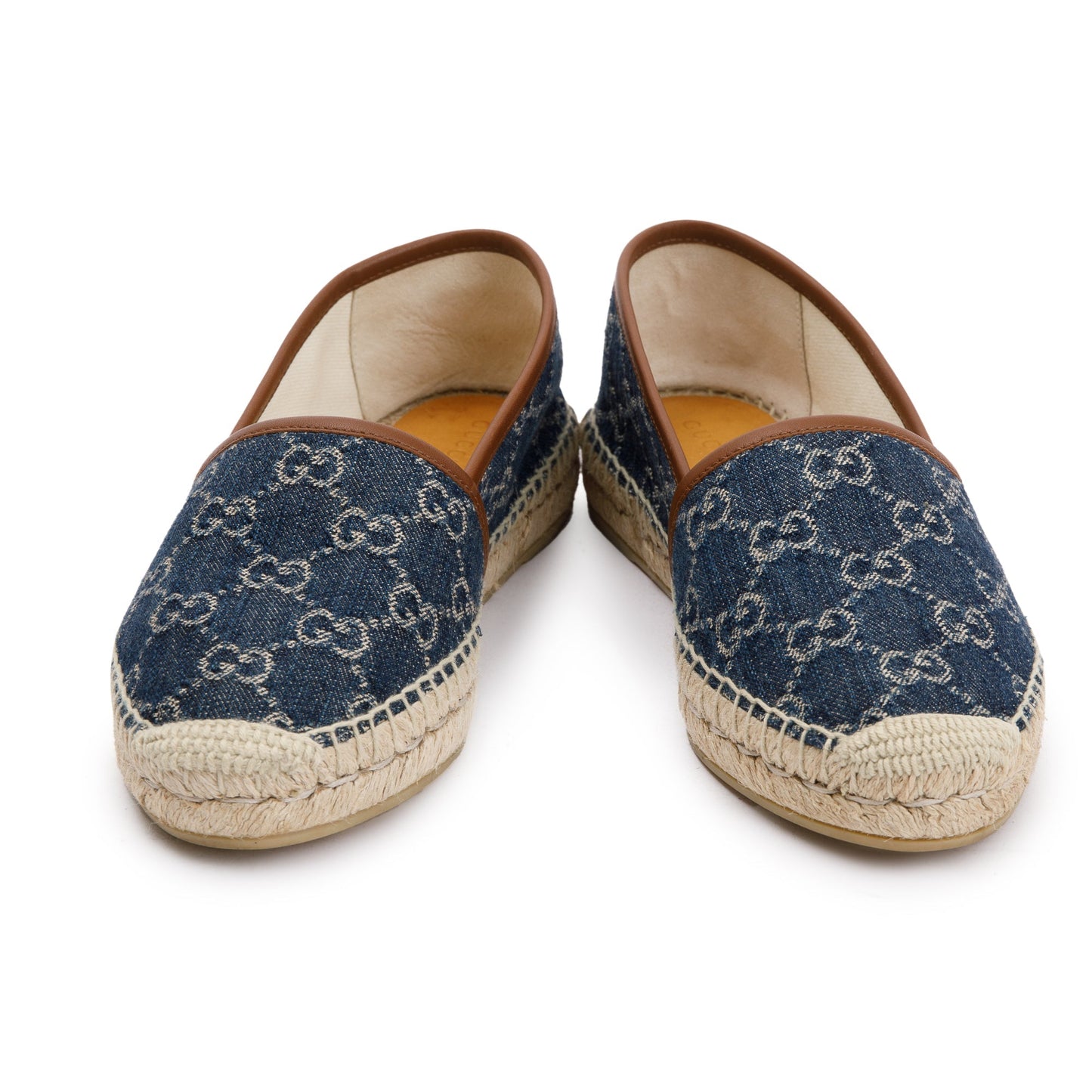 Gucci Blue GG Denim Espadrille, Size 37.5