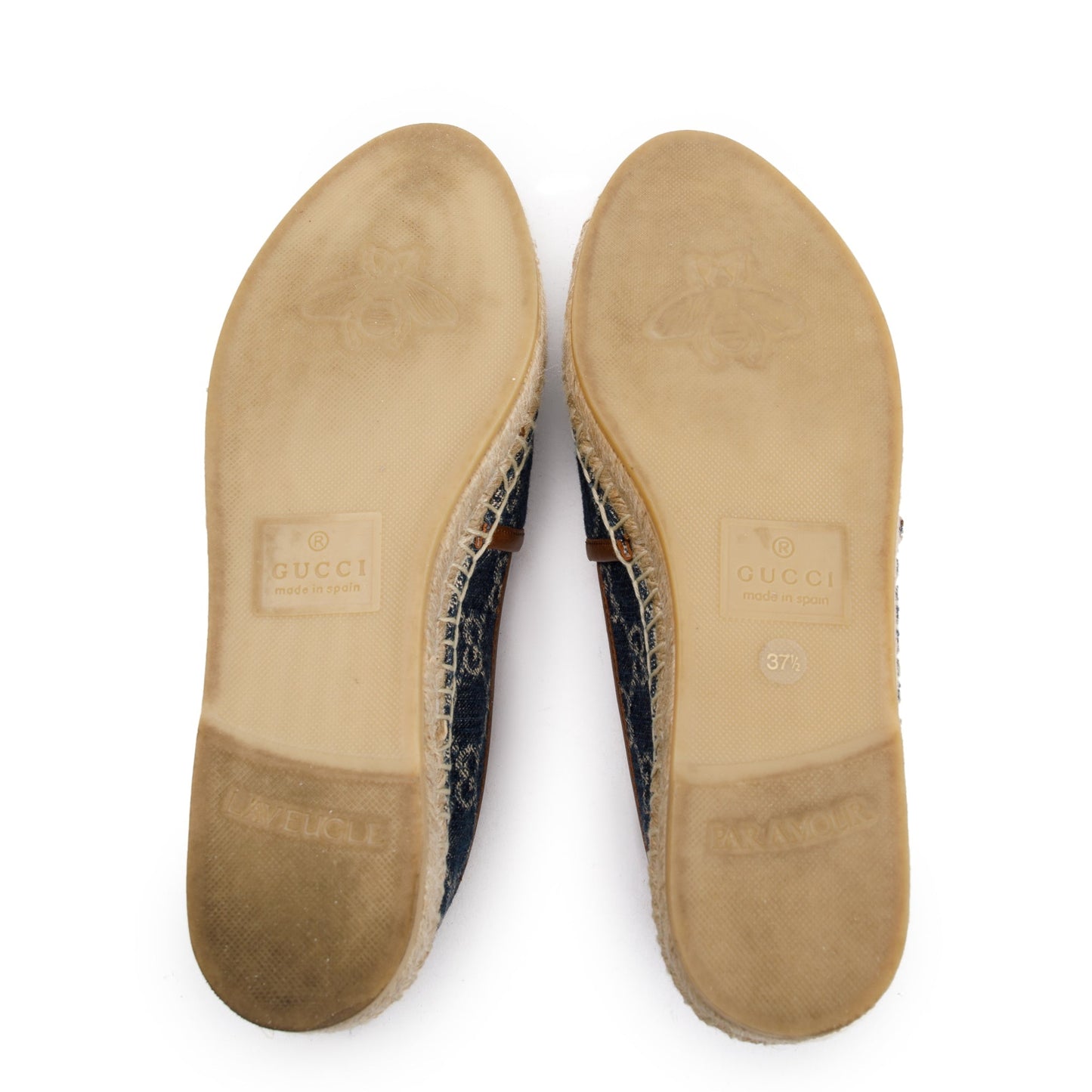 Gucci Blue GG Denim Espadrille, Size 37.5