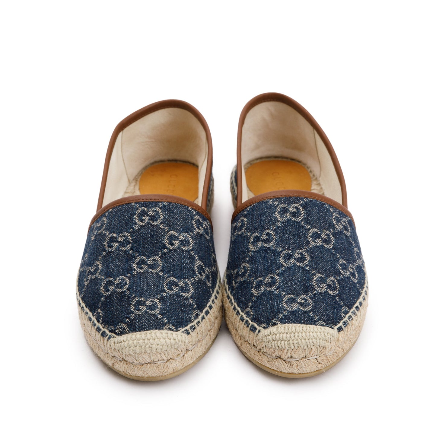 Gucci Blue GG Denim Espadrille, Size 37.5