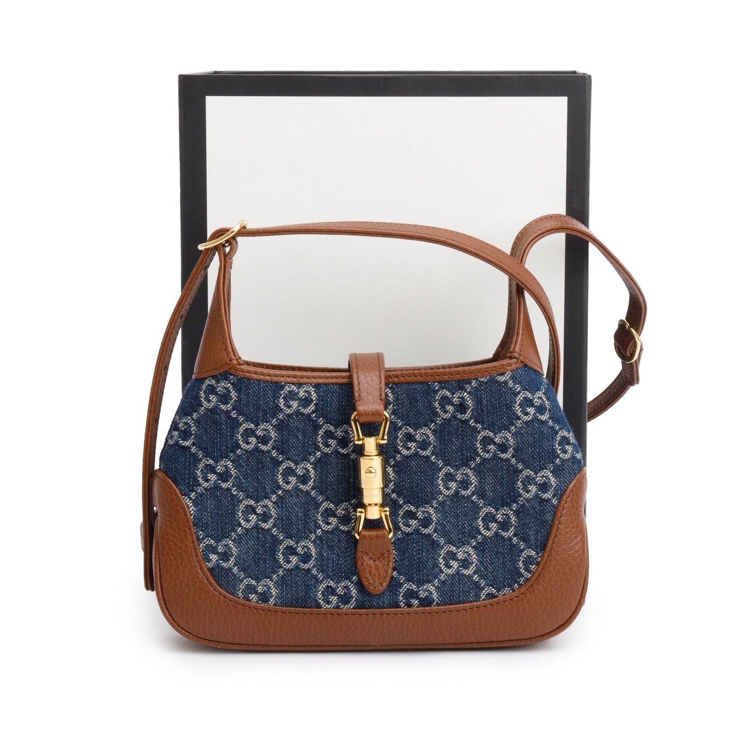 Gucci Blue GG Denim Jackie 1961 Mini Shoulder Bag