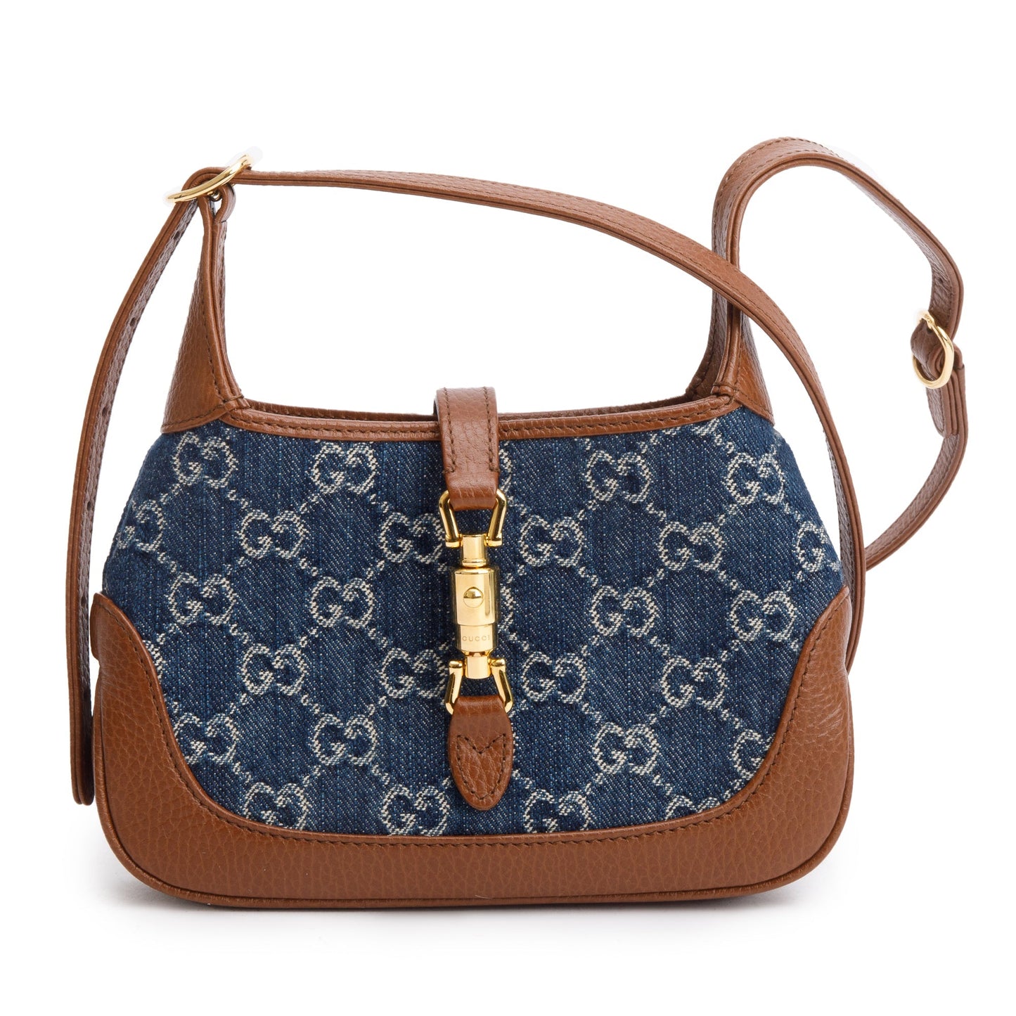 Gucci Blue GG Denim Jackie 1961 Mini Shoulder Bag