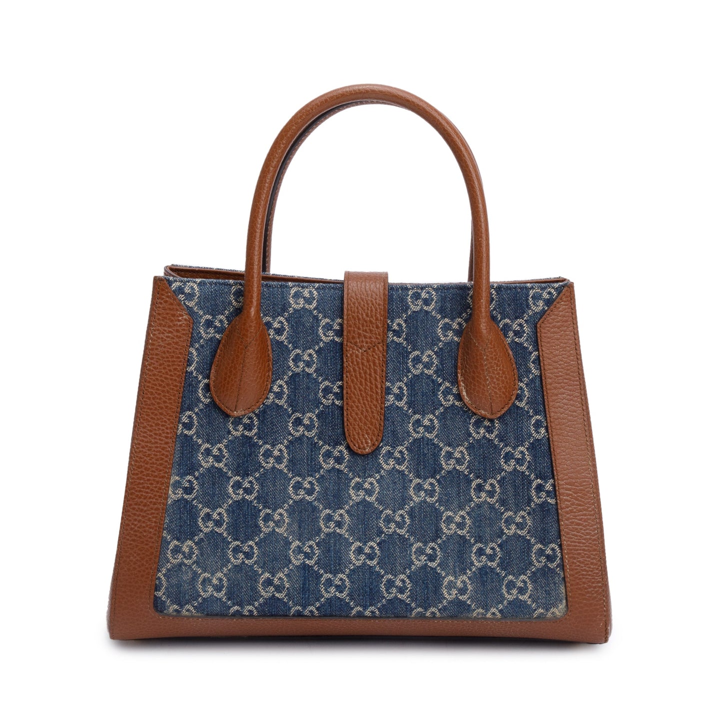 Gucci Blue GG Denim Medium Jackie 1961 Top Handle Tote Bag