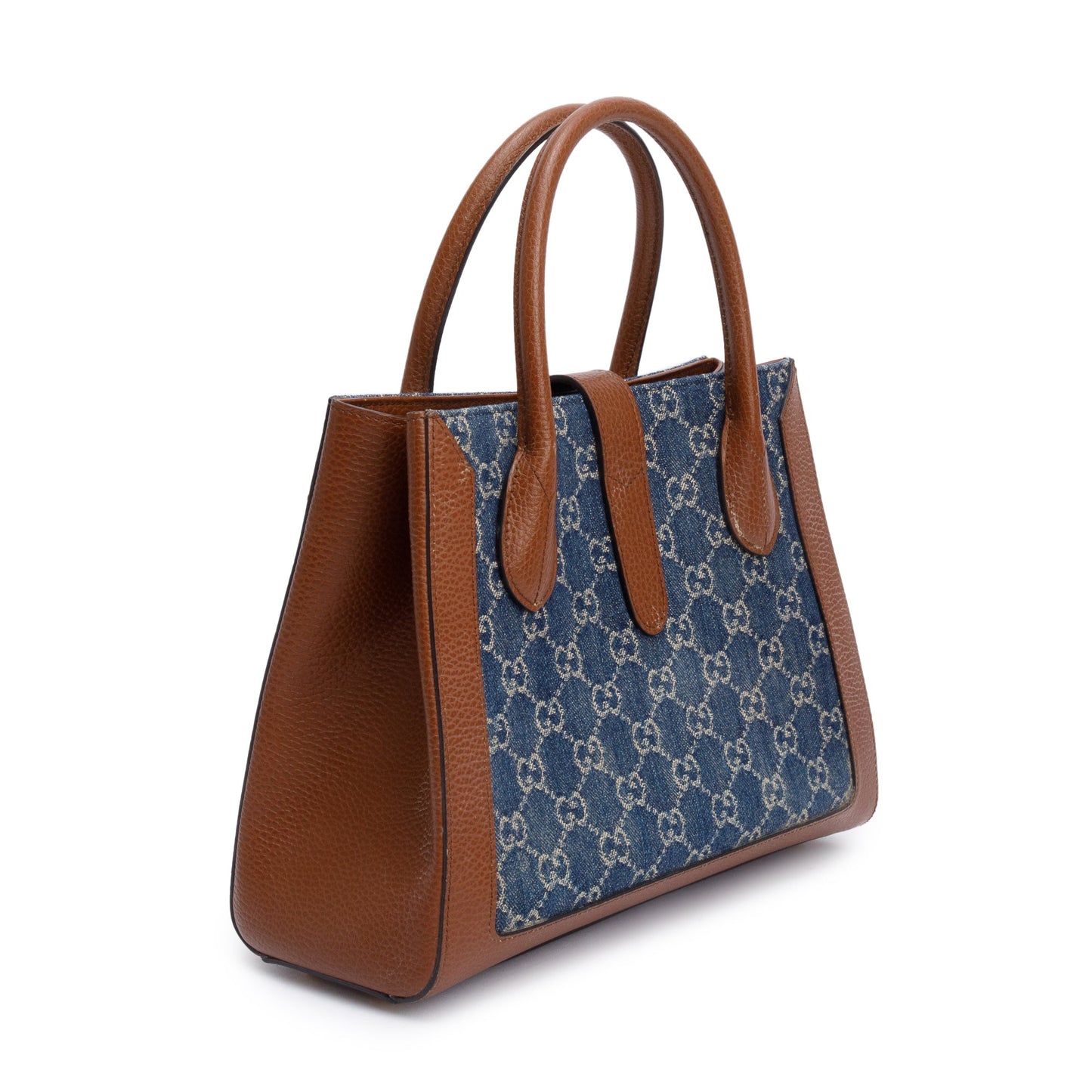 Gucci Blue GG Denim Medium Jackie 1961 Top Handle Tote Bag