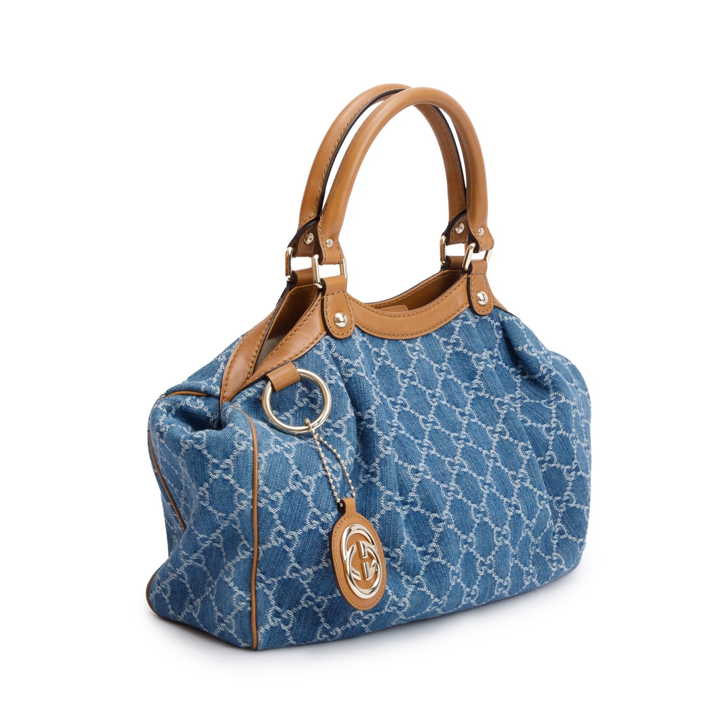 Gucci Blue GG Denim Medium Sukey Tote