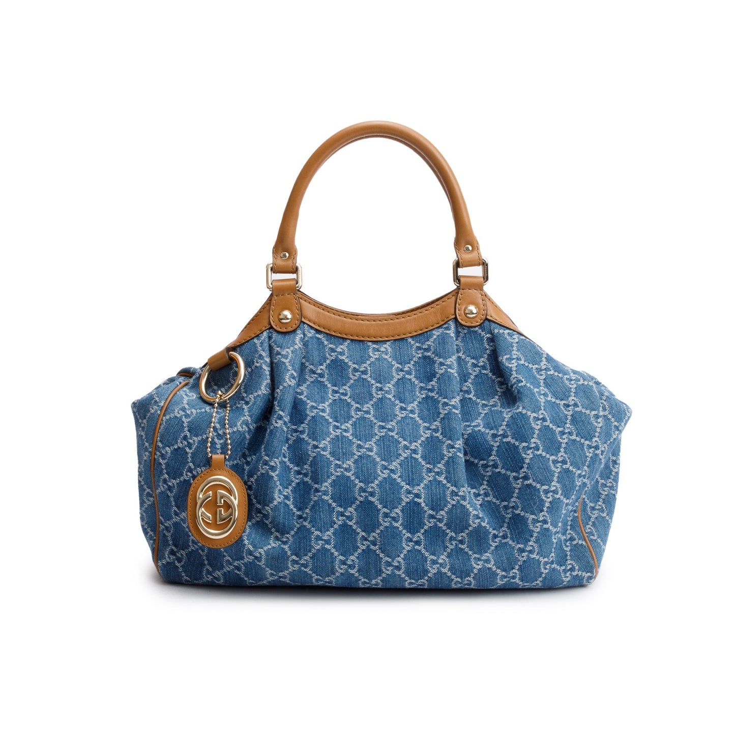 Gucci Blue GG Denim Medium Sukey Tote
