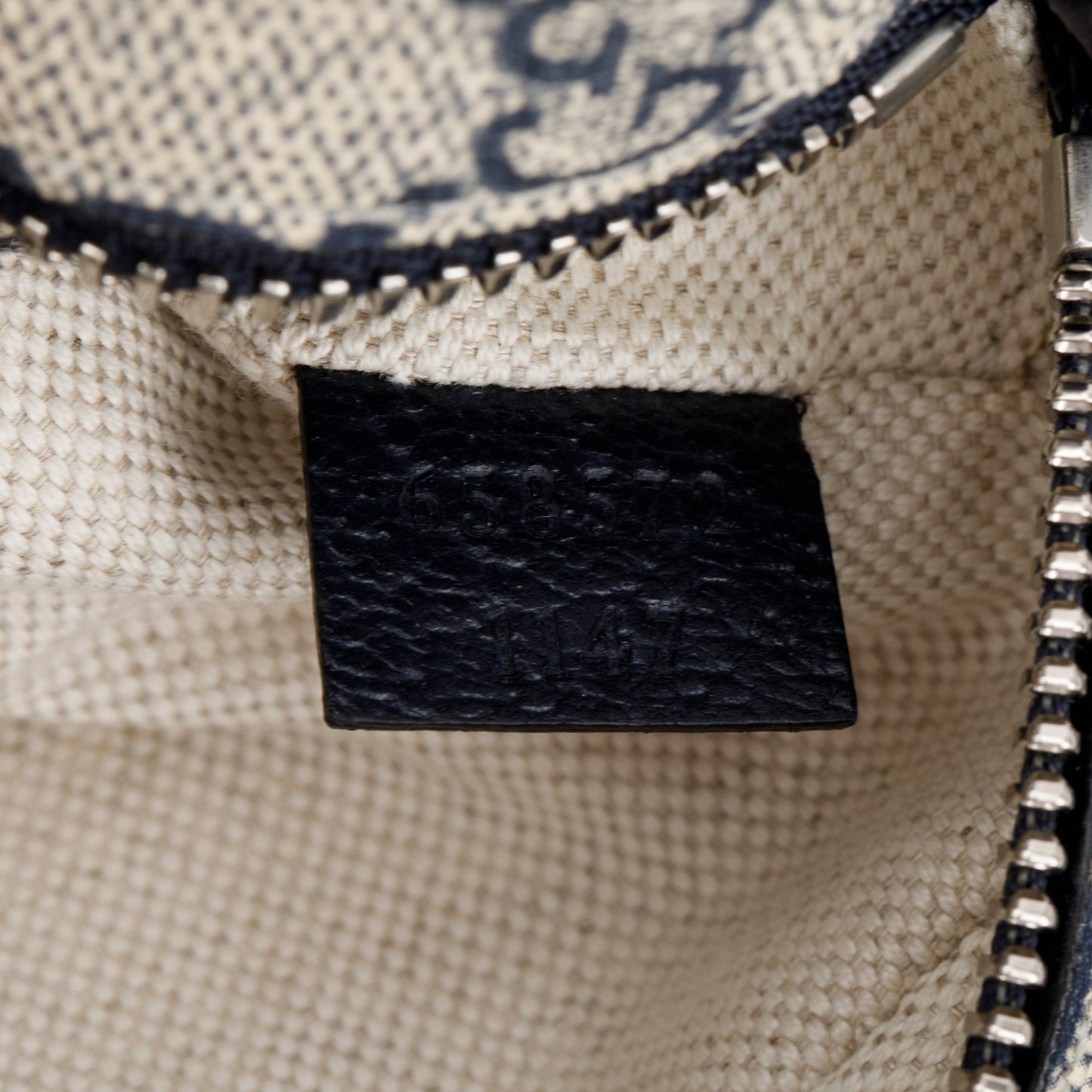 Gucci Blue GG Supreme Mini Bag with Interlocking G