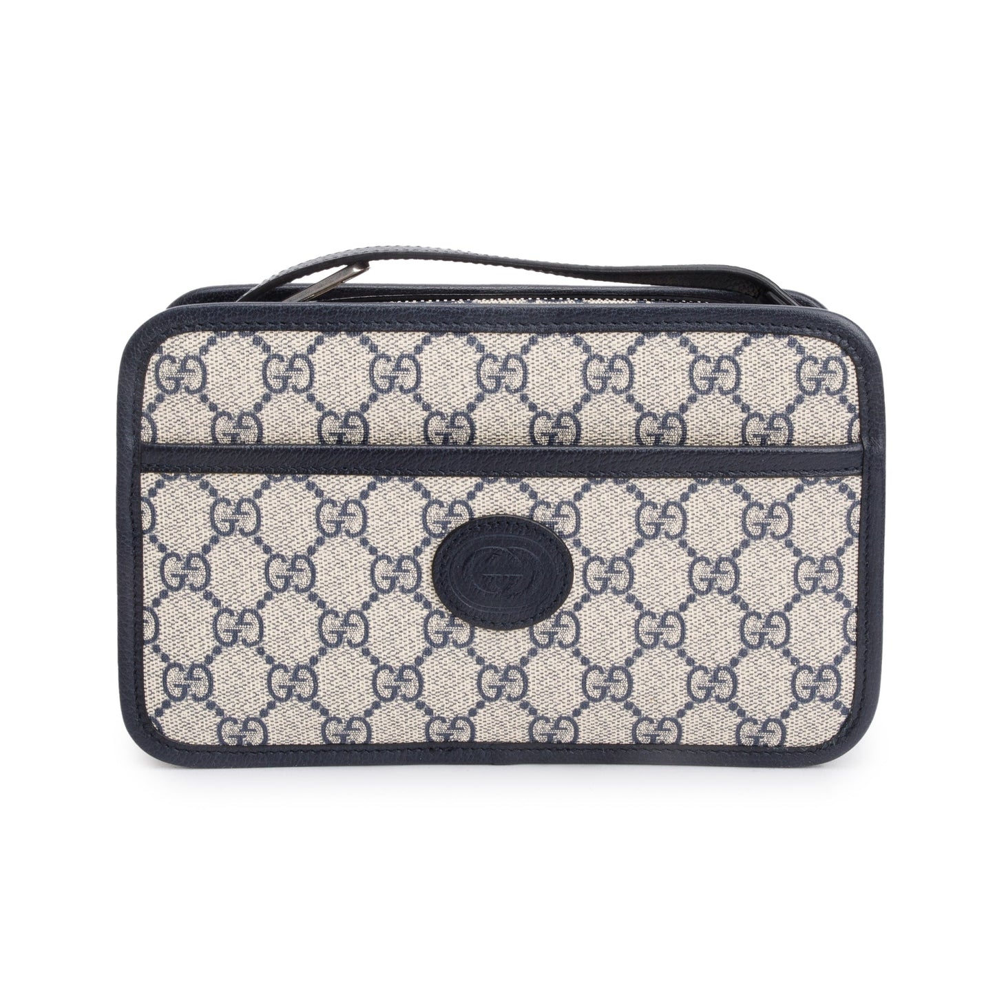 Gucci Blue GG Supreme Mini Bag with Interlocking G