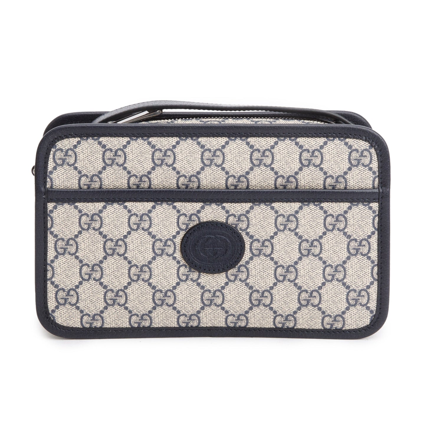 Gucci Blue GG Supreme Mini Bag with Interlocking G