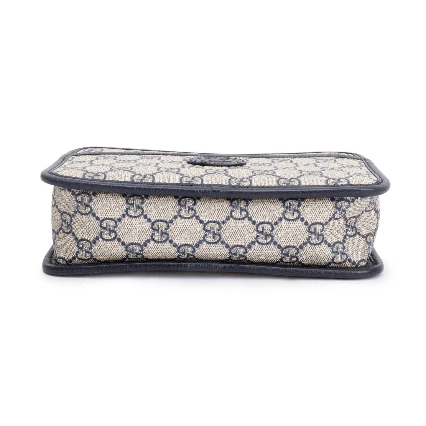 Gucci Blue GG Supreme Mini Bag with Interlocking G