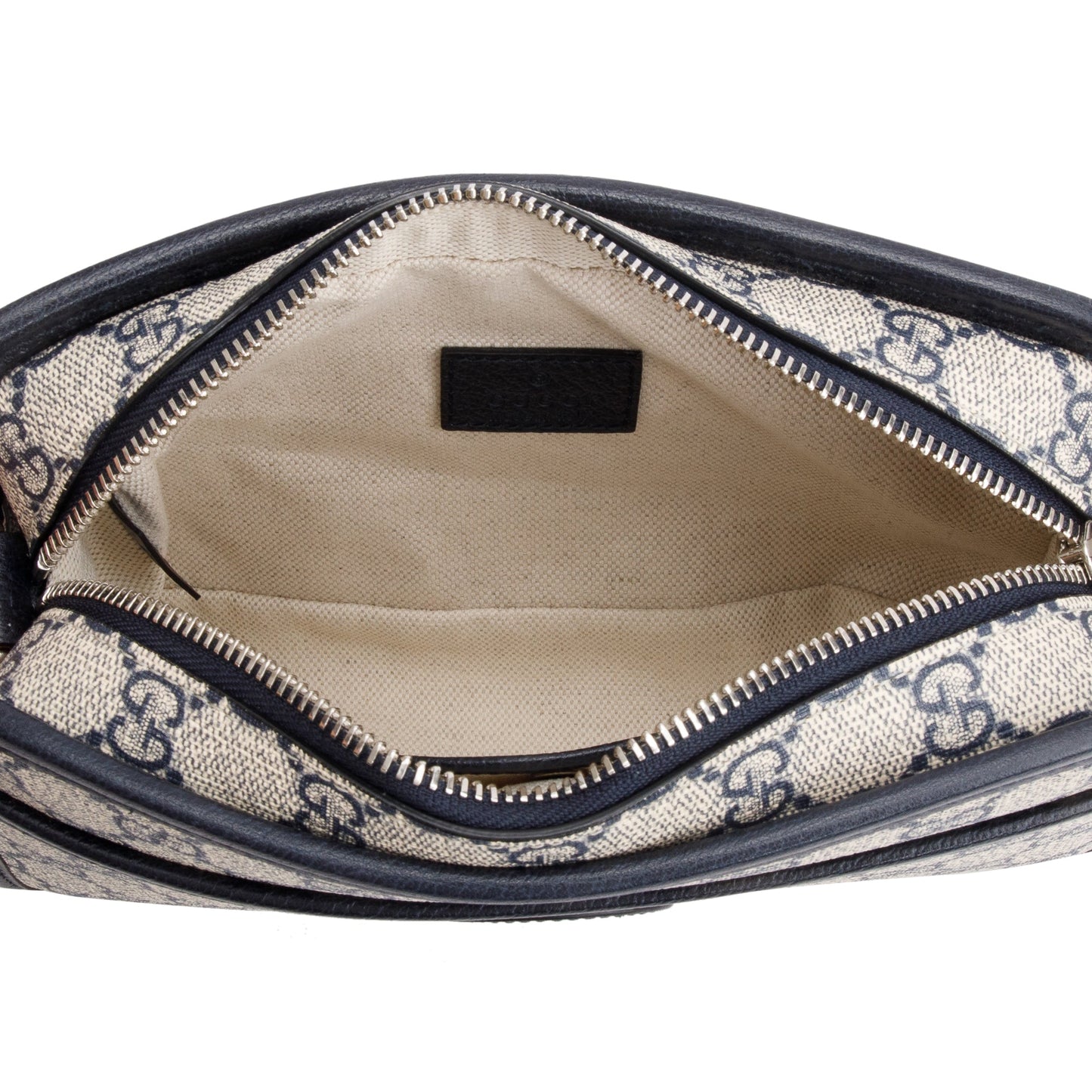 Gucci Blue GG Supreme Mini Bag with Interlocking G