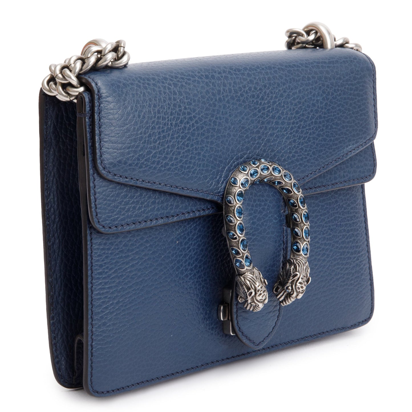 Gucci Blue Leather Dionysus Mini Shoulder Bag