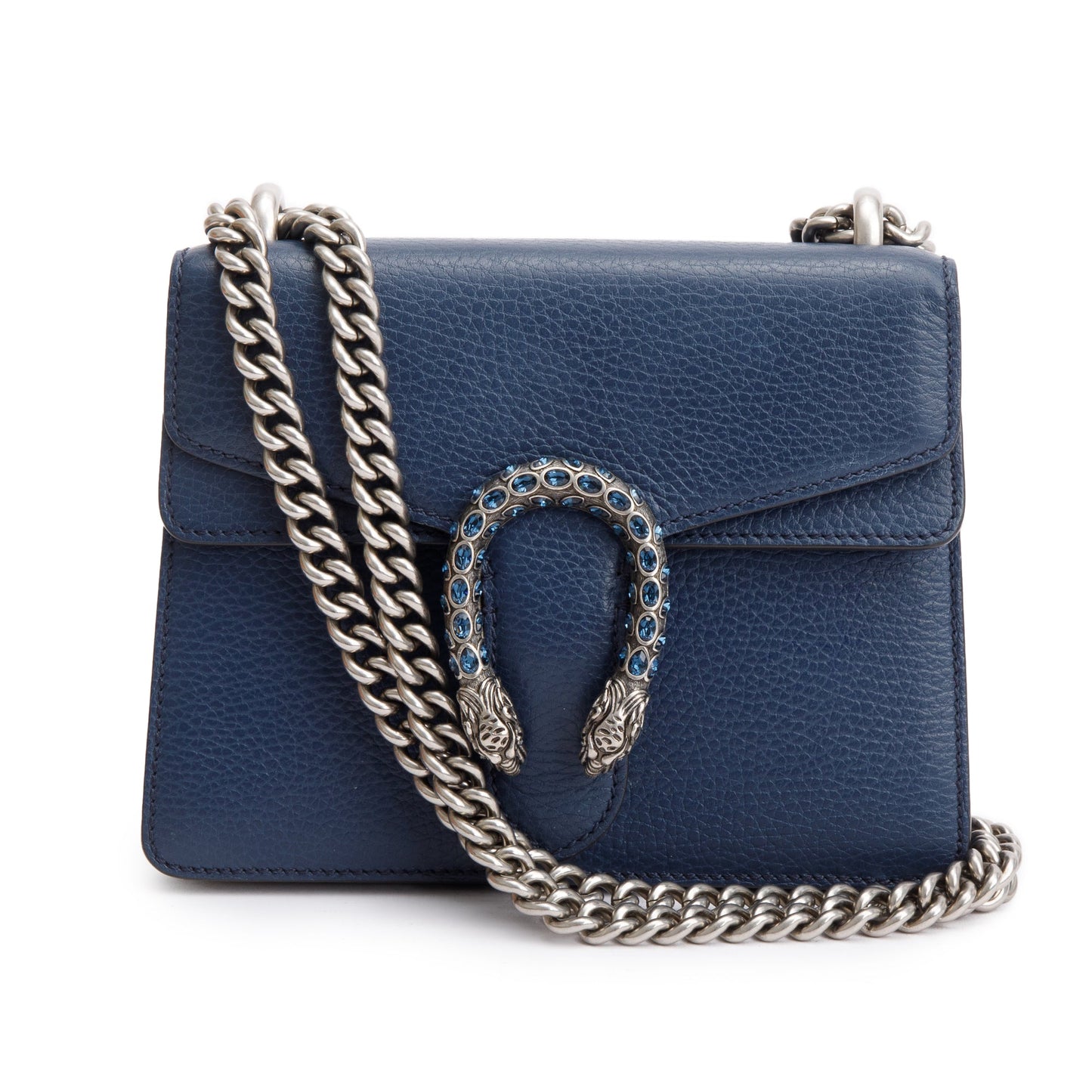 Gucci Blue Leather Dionysus Mini Shoulder Bag