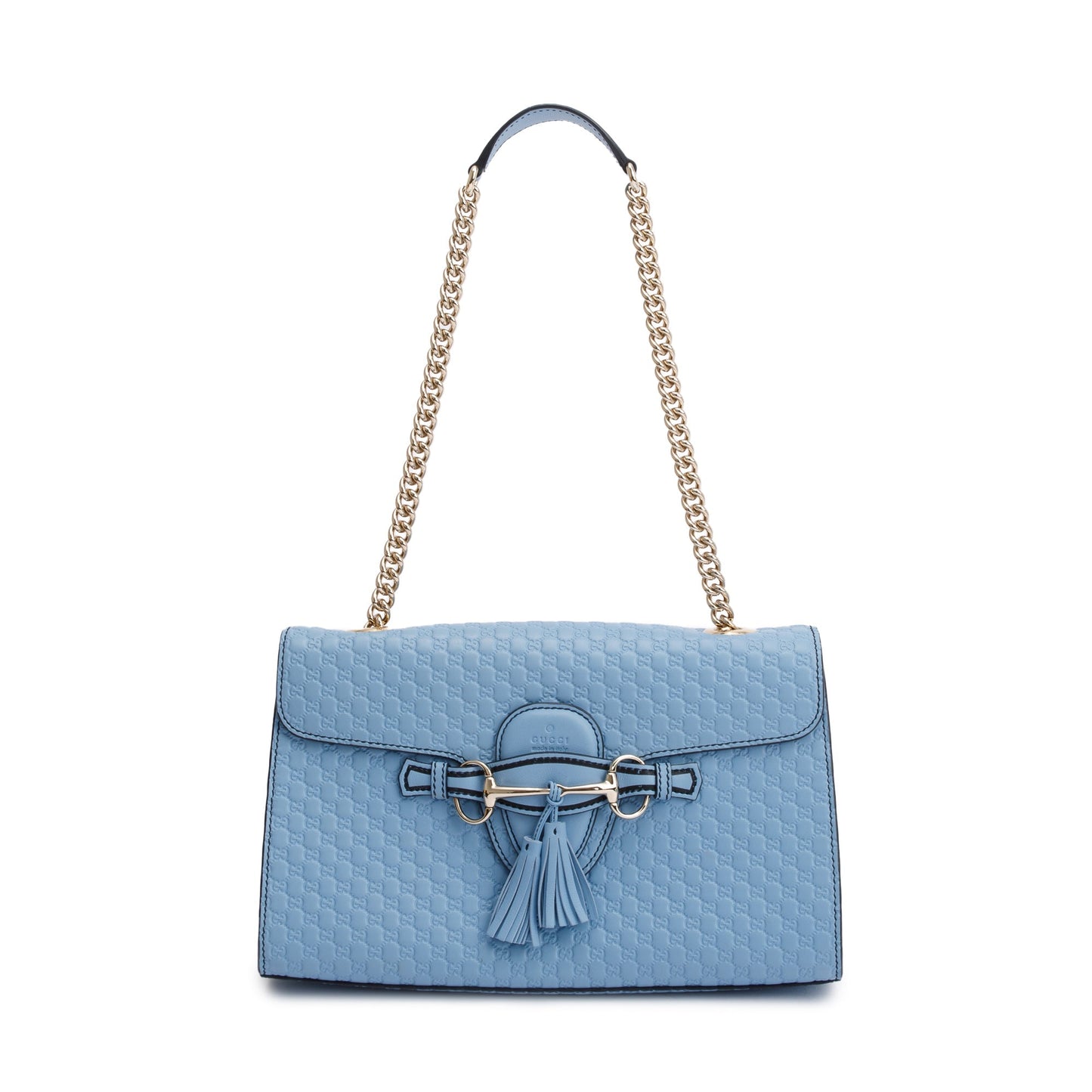 Gucci Blue Medium Microguccissima Emily Chain Shoulder Bag