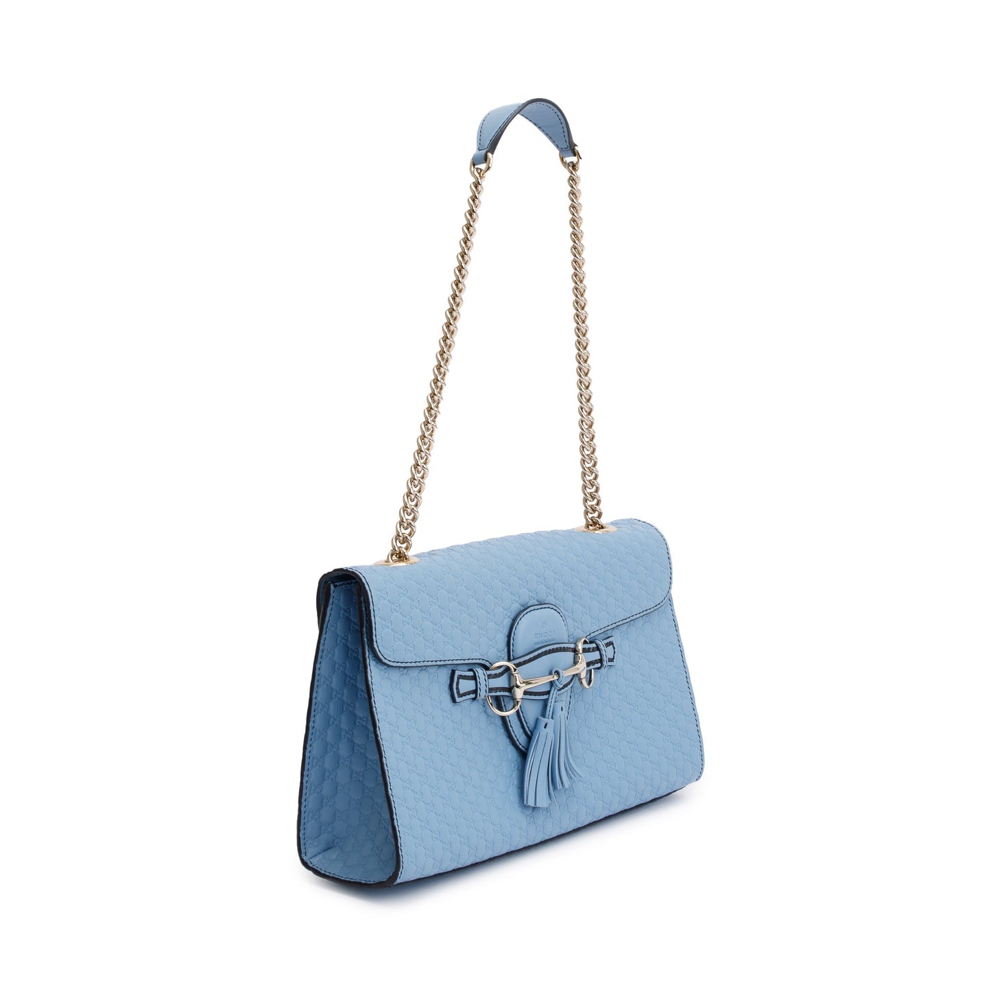 Gucci Blue Medium Microguccissima Emily Chain Shoulder Bag