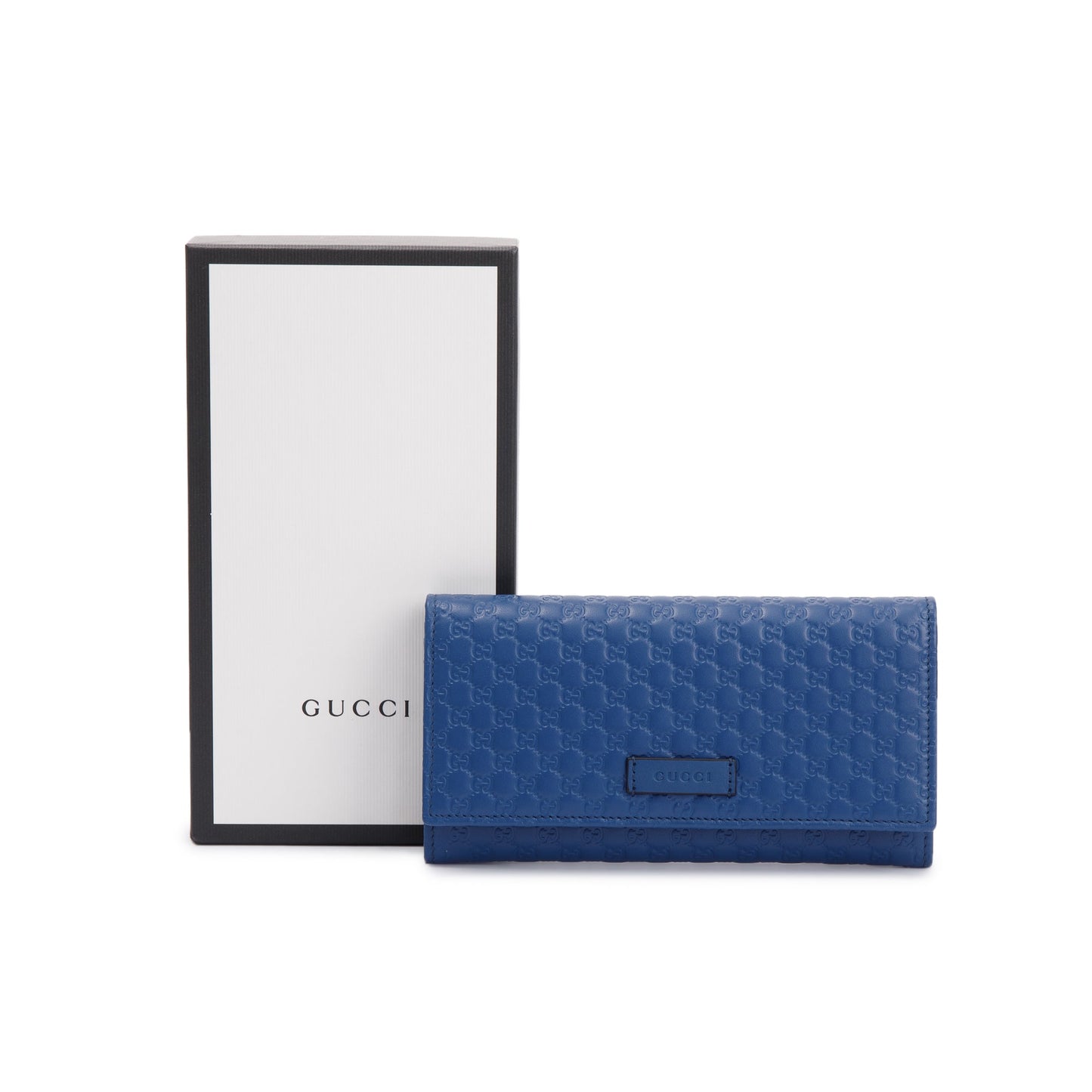 Gucci Blue Microguccissima Leather Continental Flap Wallet