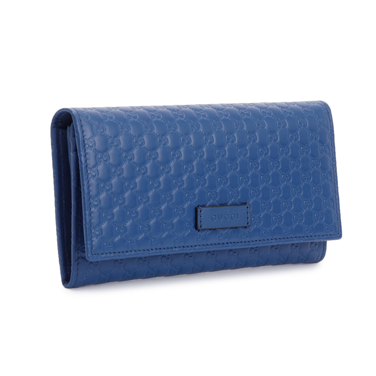 Gucci Blue Microguccissima Leather Continental Flap Wallet