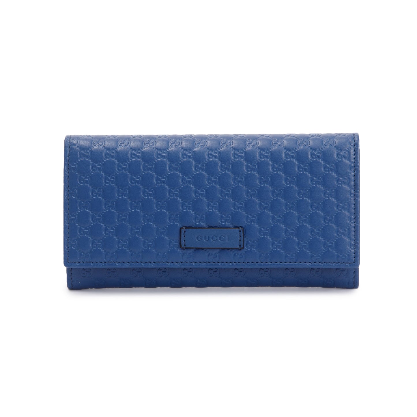 Gucci Blue Microguccissima Leather Continental Flap Wallet