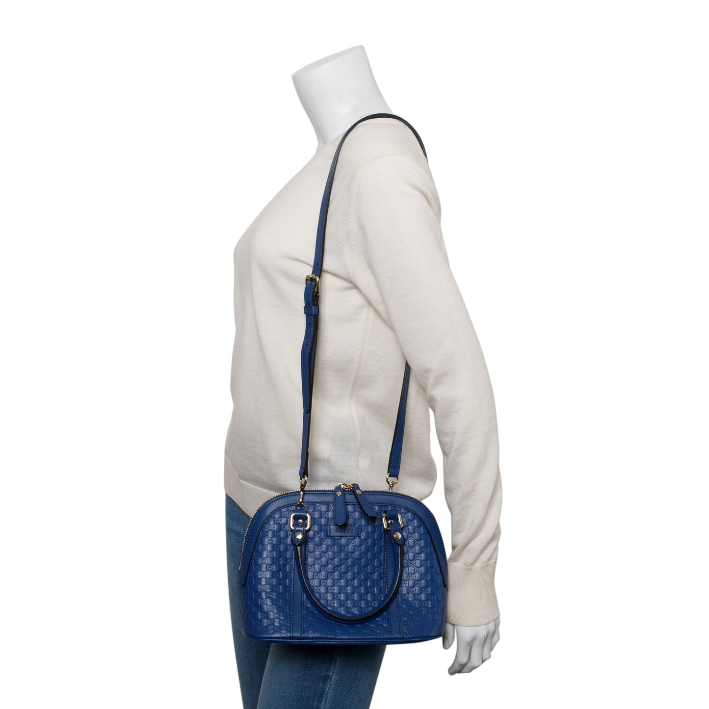 Gucci Blue Microguccissima Leather Mini Dome Bag