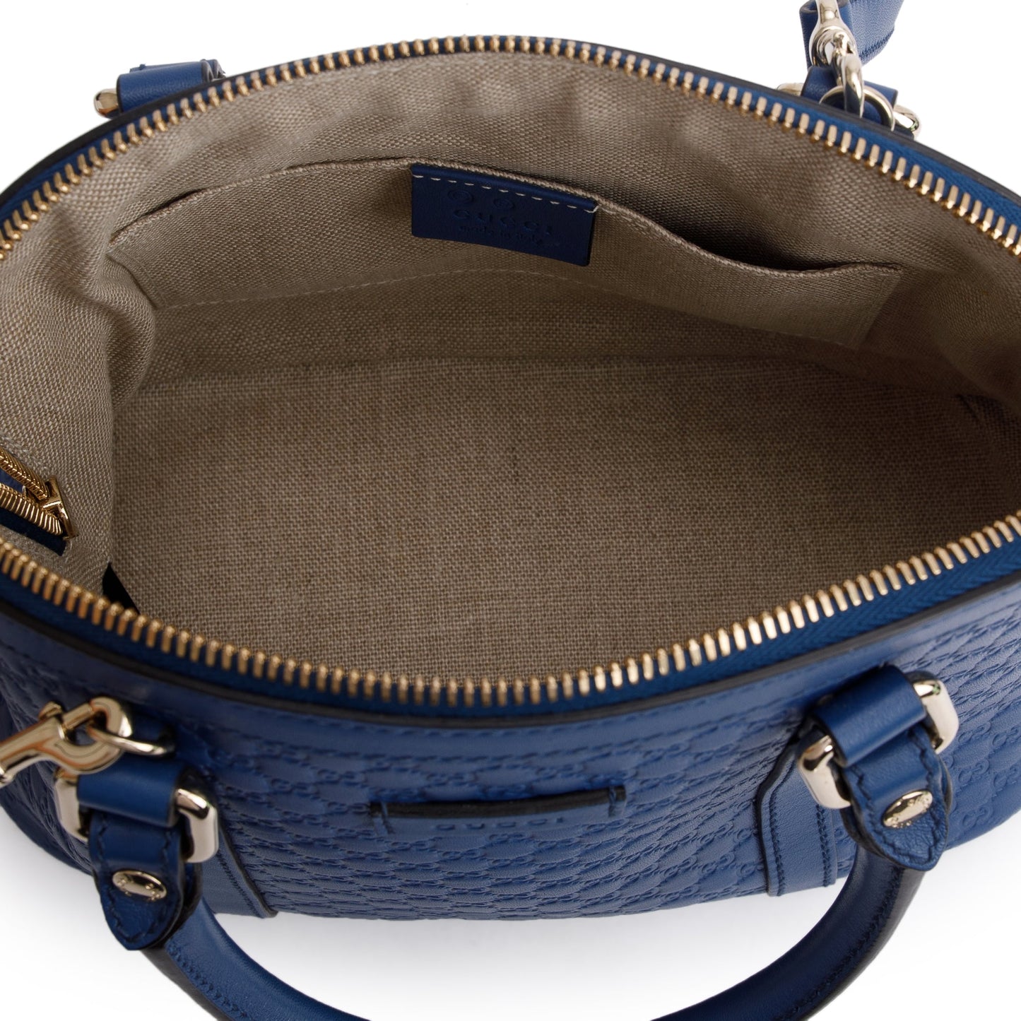 Gucci Blue Microguccissima Leather Mini Dome Bag
