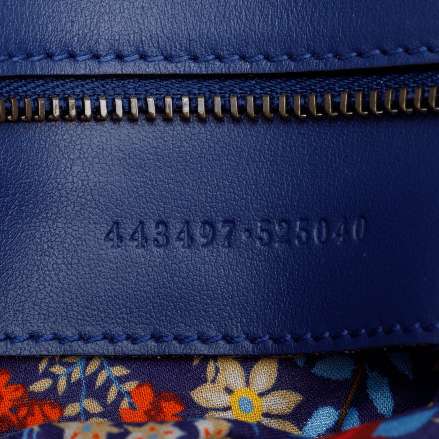 Gucci Blue Multicolor Floral Print Matelasse Cotton GG Marmont Matelasse Small Shoulder Bag