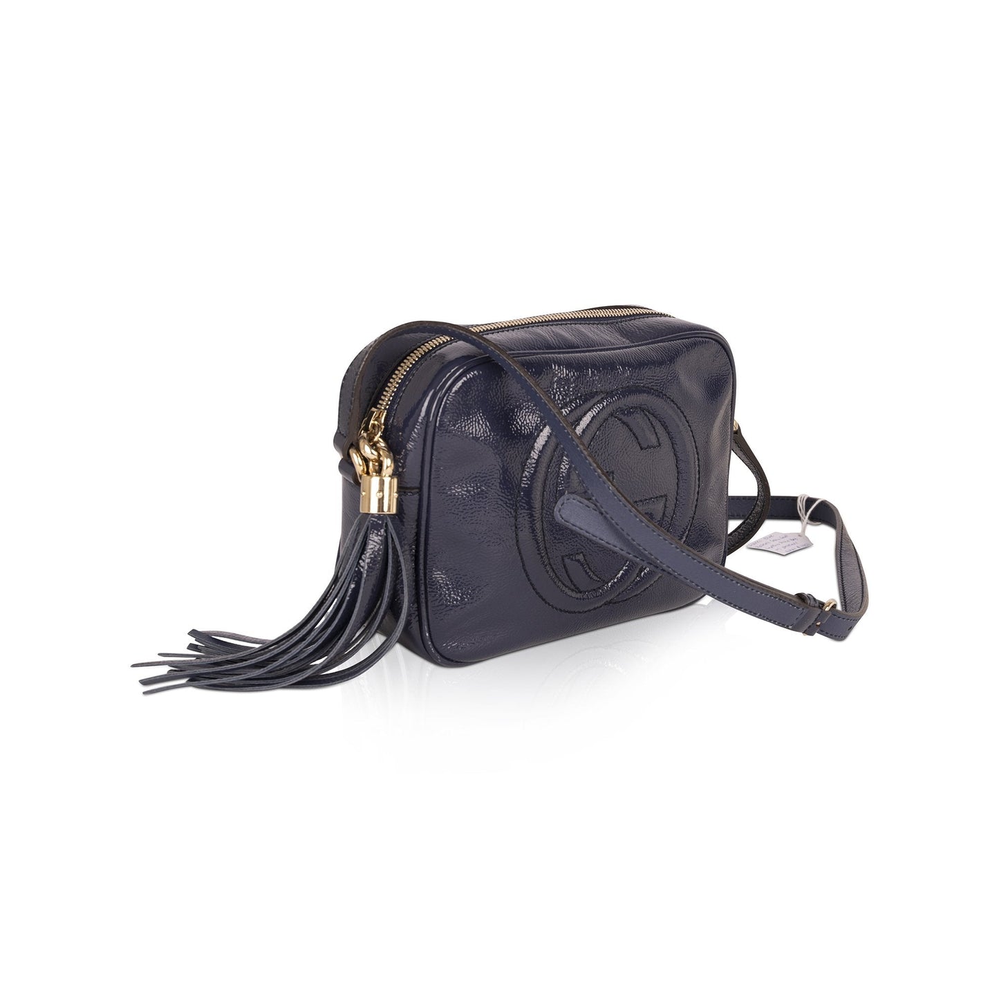 Gucci Blue Patent Soho Small Leather Disco Bag