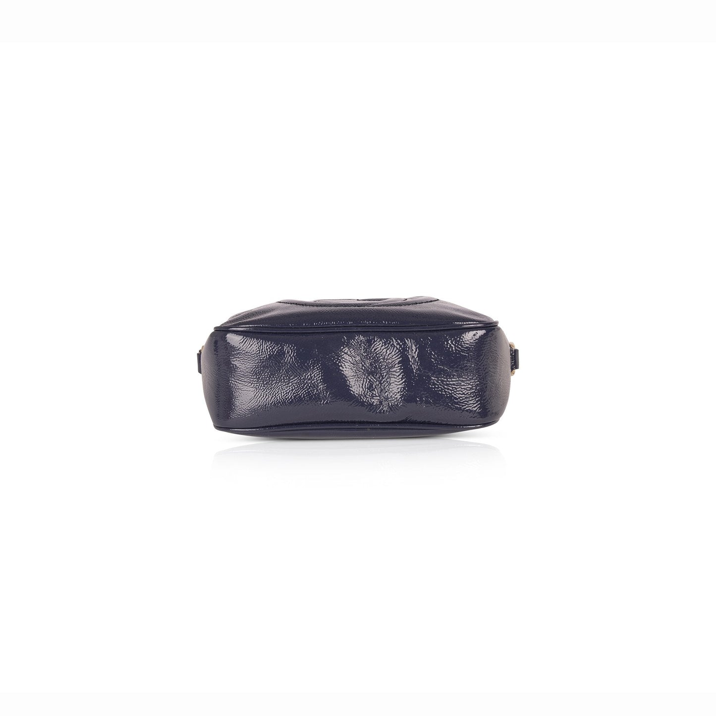 Gucci Blue Patent Soho Small Leather Disco Bag