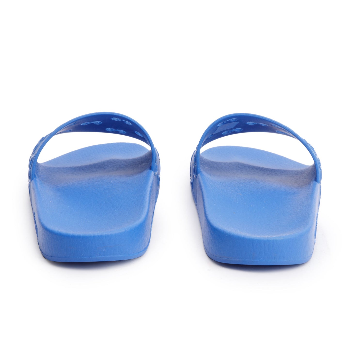 Gucci Blue Rubber GG Cutout Accent Slides, Size 11
