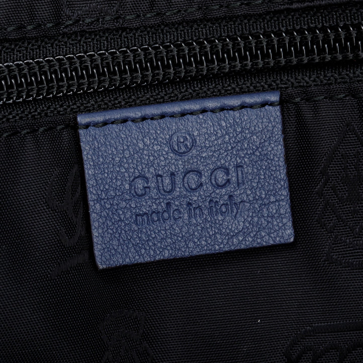 Gucci Blue Signature Leather Carry-On Duffle Bag