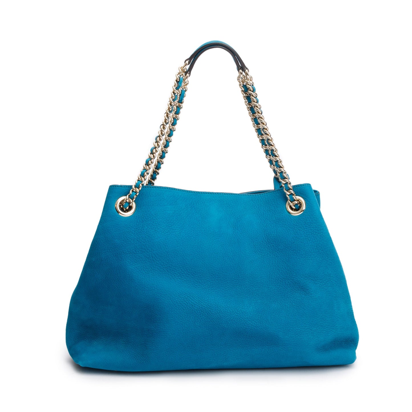 Gucci Blue Suede Medium Soho Chain Tote