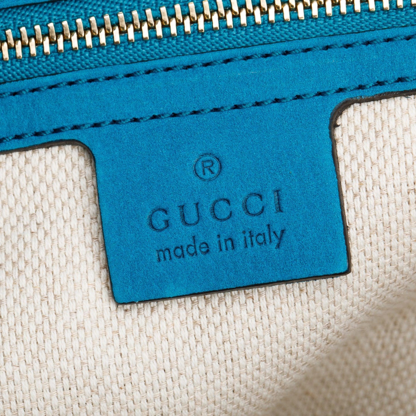 Gucci Blue Suede Medium Soho Chain Tote