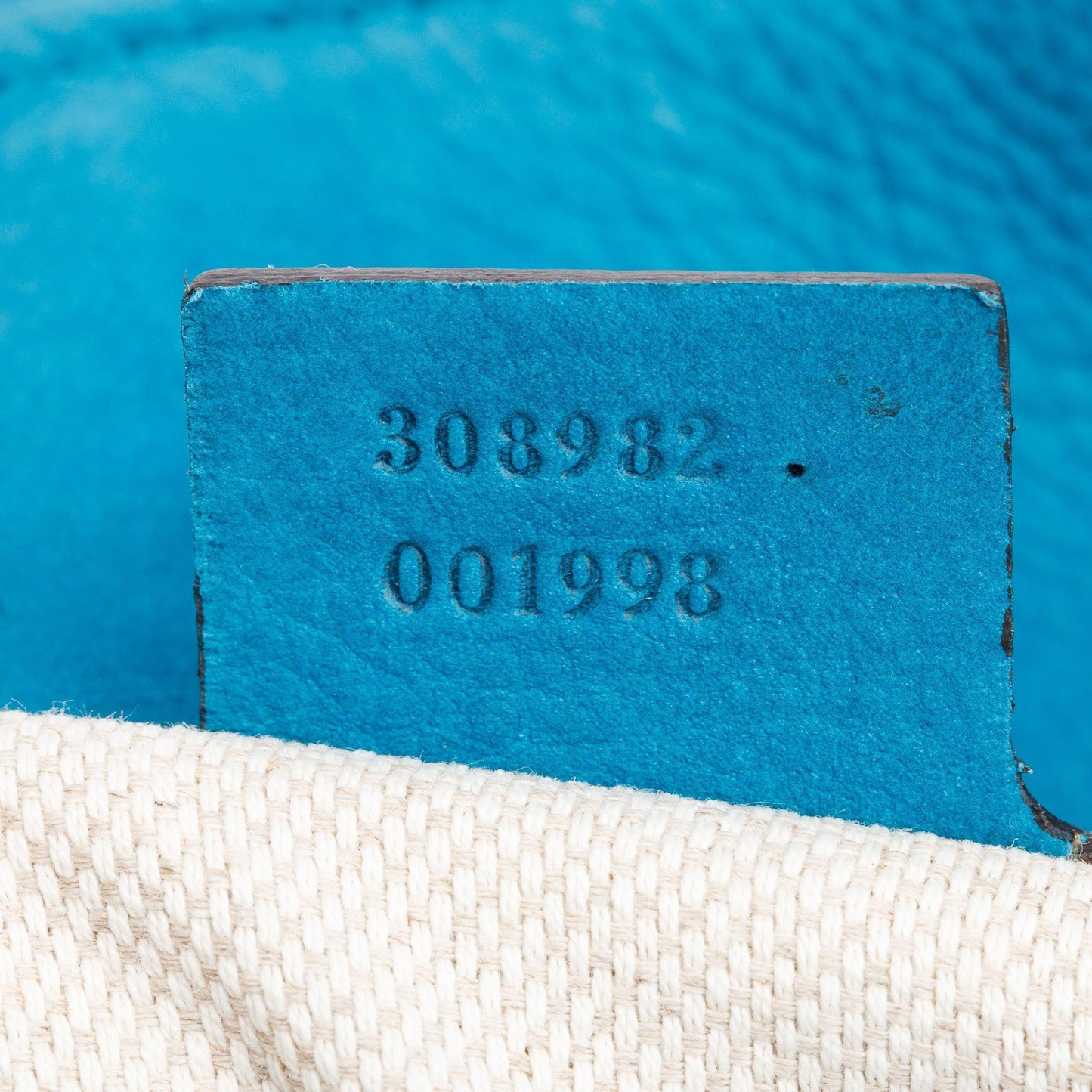 Gucci Blue Suede Medium Soho Chain Tote