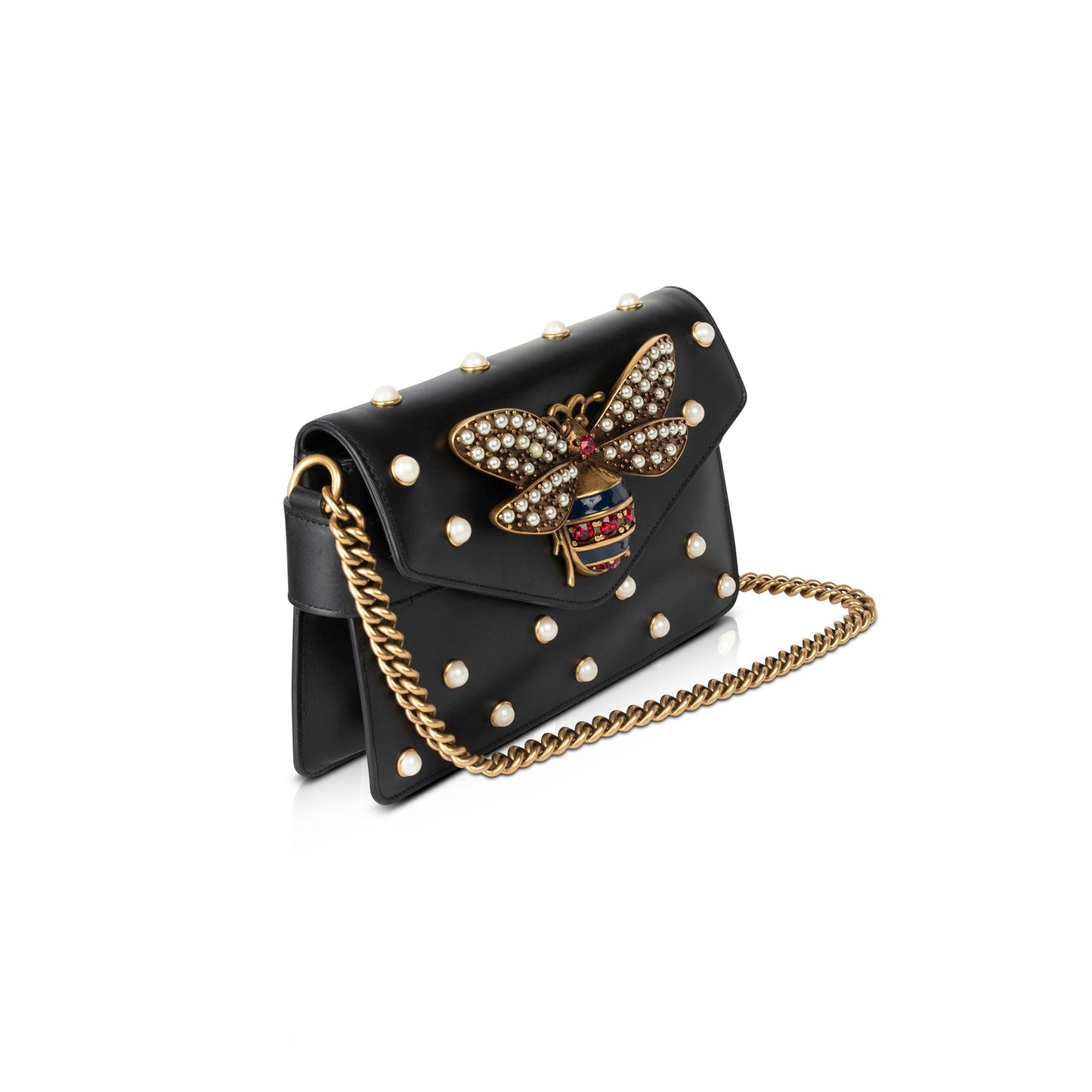 Gucci Broadway Pearly Bee Shoulder Bag