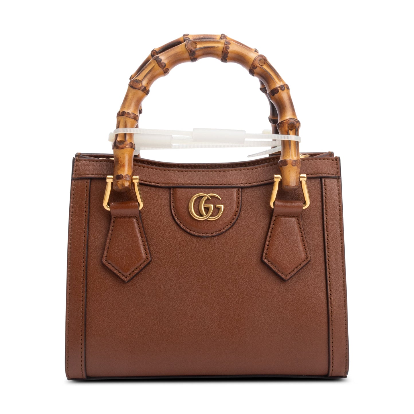 Gucci Brown Calfskin Leather Diana Mini Tote Bag