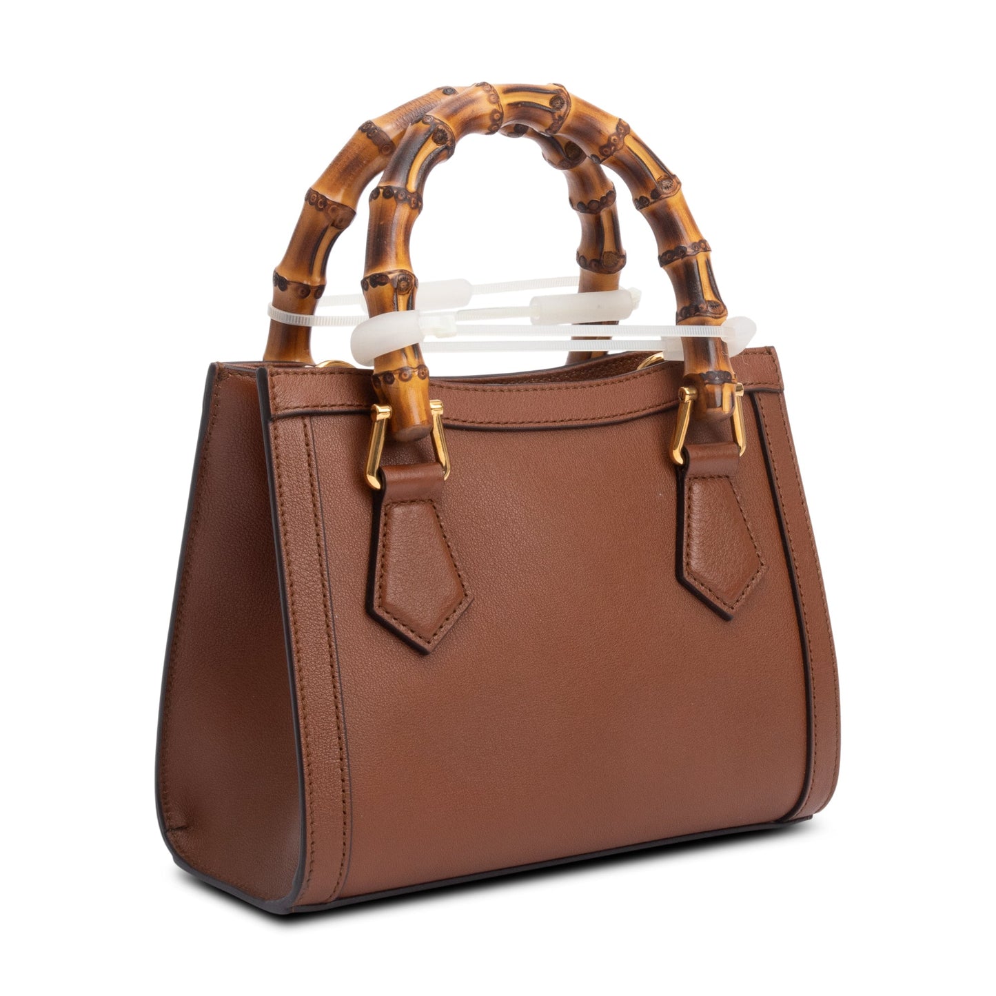 Gucci Brown Calfskin Leather Diana Mini Tote Bag