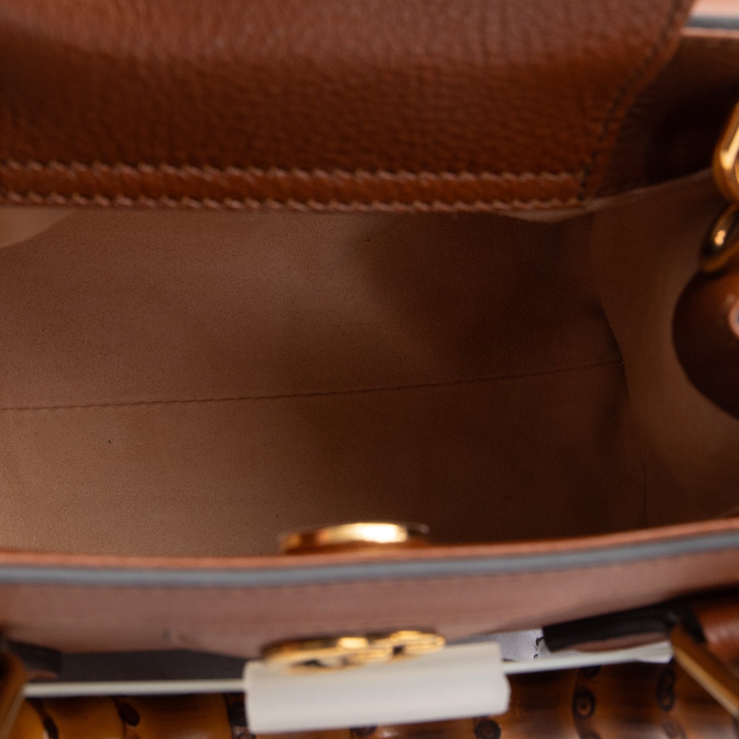 Gucci Brown Calfskin Leather Diana Mini Tote Bag