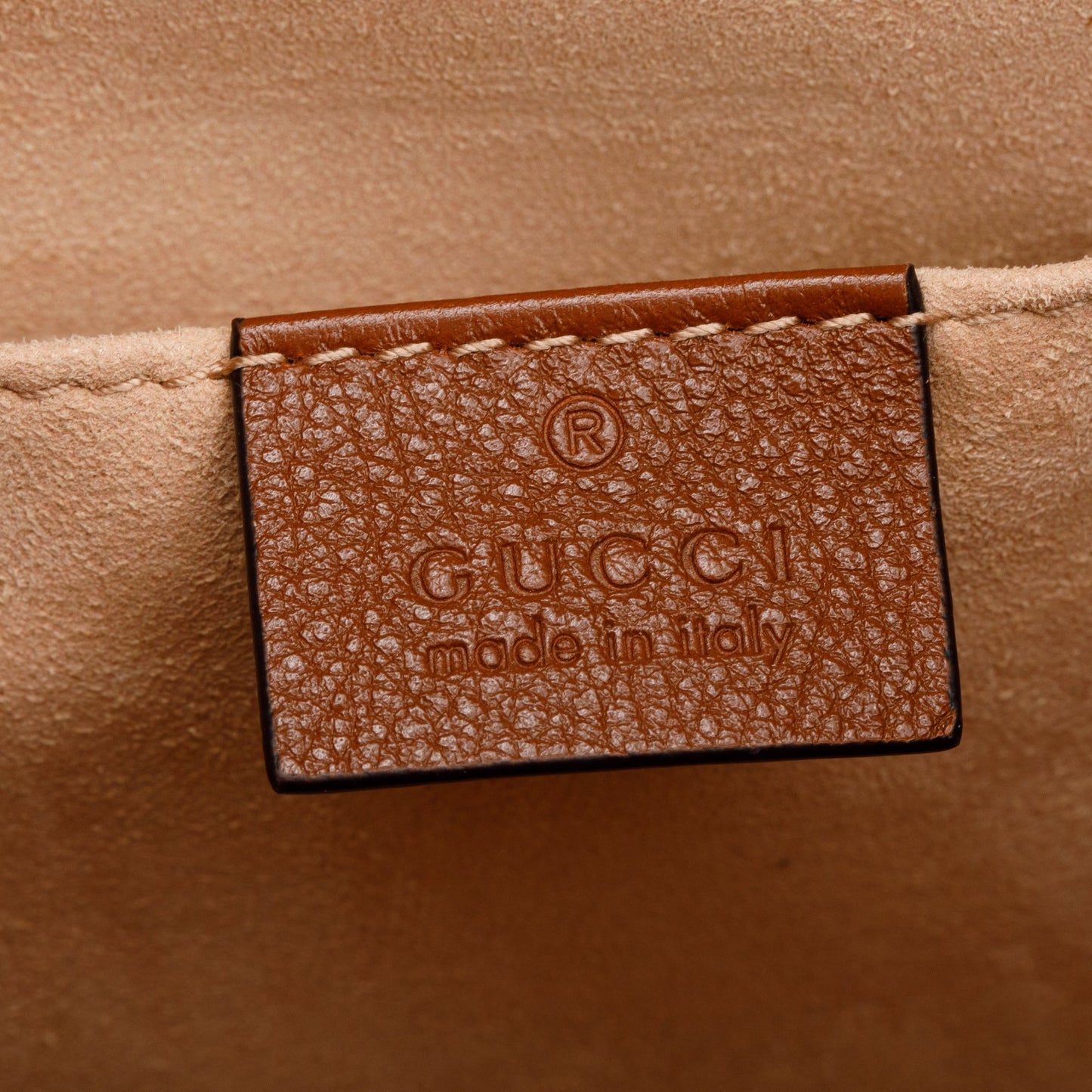 Gucci Brown Calfskin Leather Diana Small Tote Bag