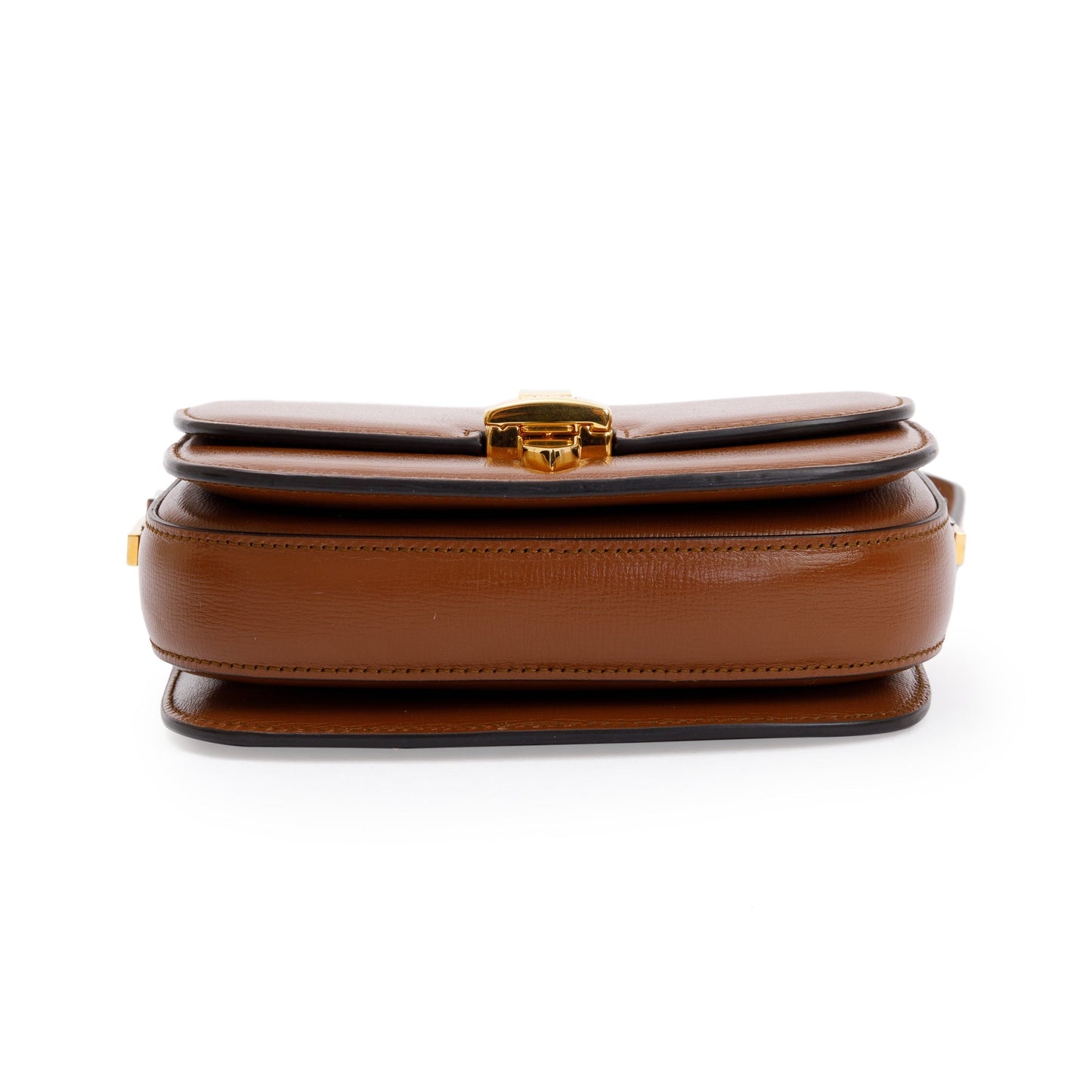 Gucci Brown Calfskin Leather Mini Sylvie 1969 Flap Messenger Bag