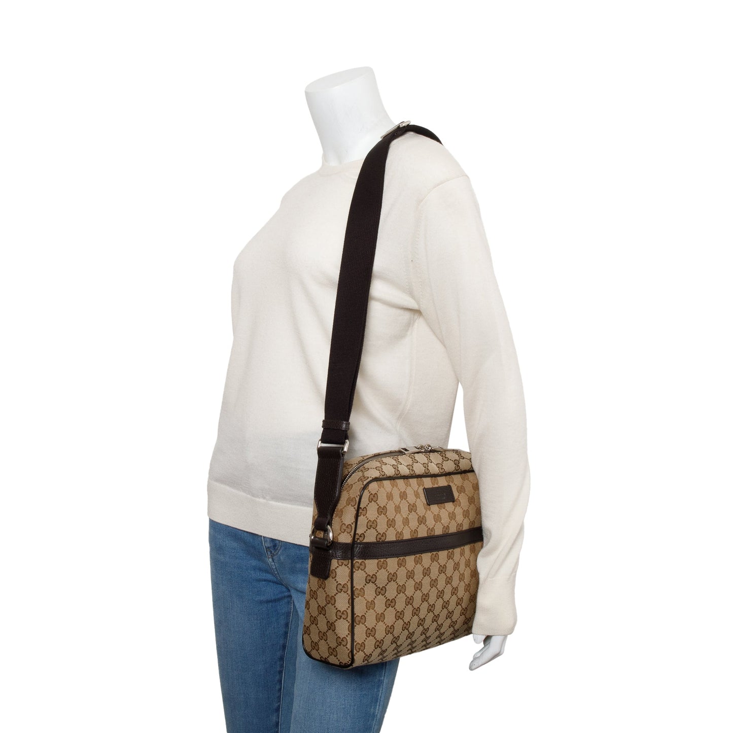 Gucci Brown GG Canvas Messenger Bag