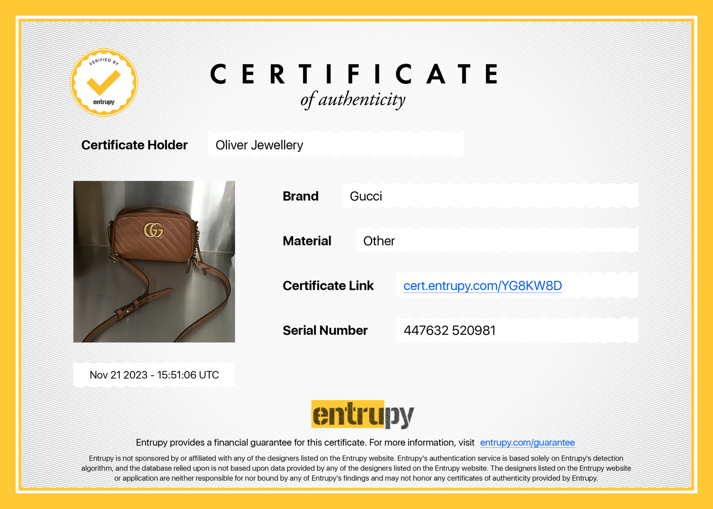 Gucci Brown GG Marmont Matelasse Small Shoulder Bag