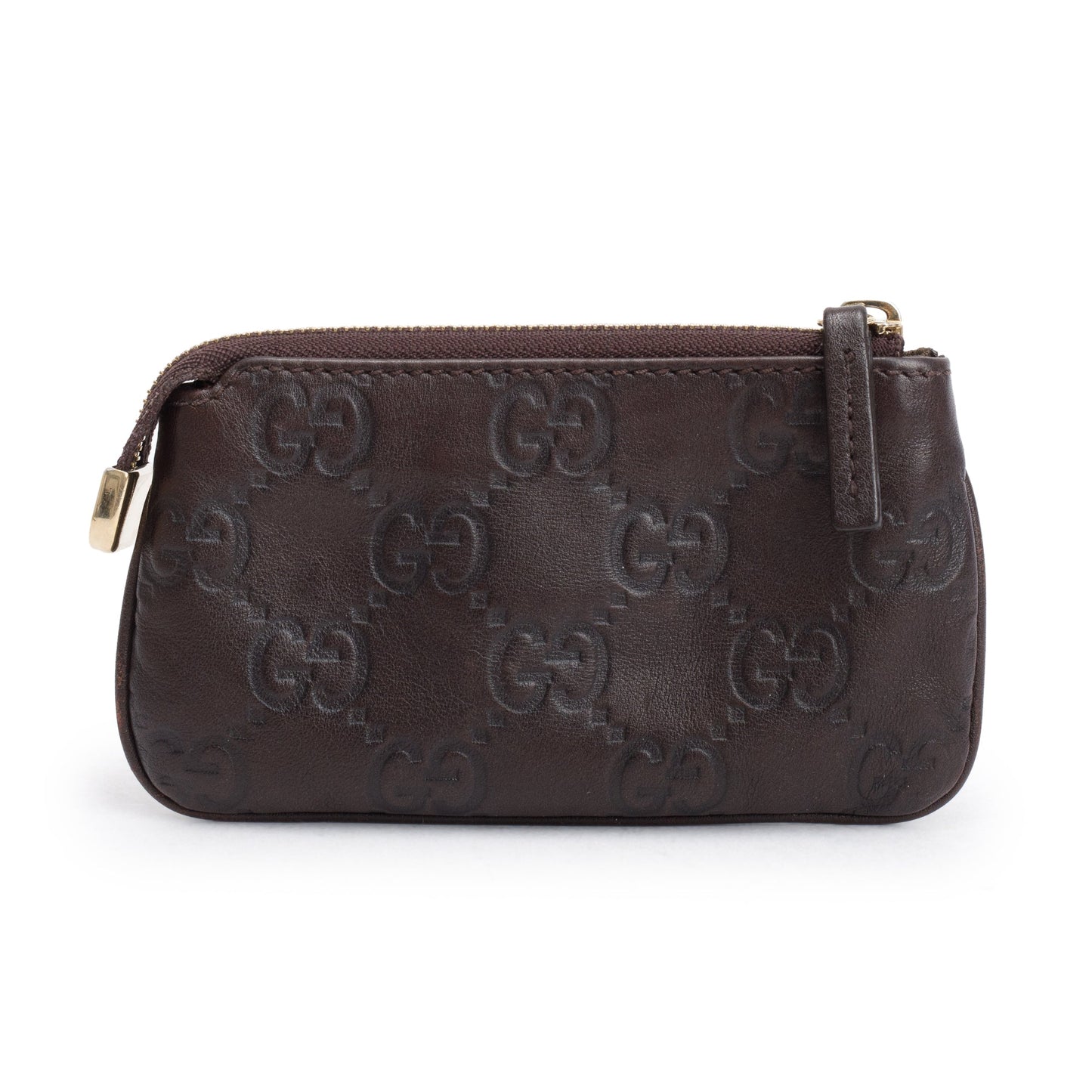 Gucci Brown GG Signature Leather Key Pouch