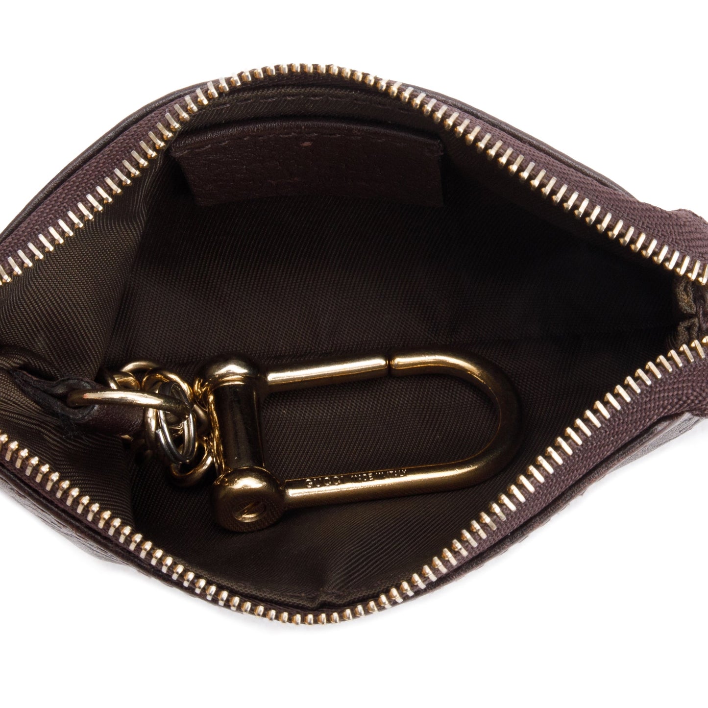 Gucci Brown GG Signature Leather Key Pouch