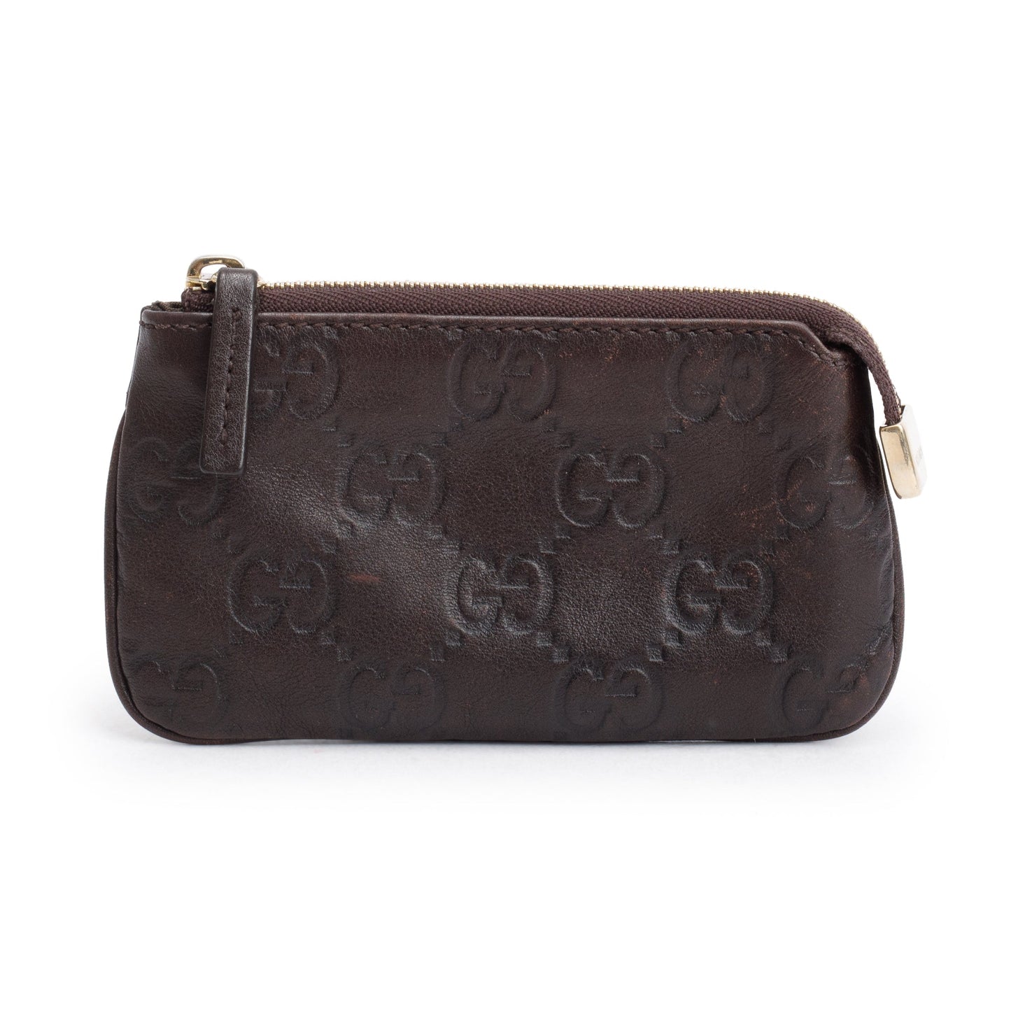 Gucci Brown GG Signature Leather Key Pouch